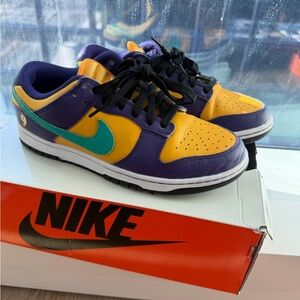 Nike Vibrant Purple and Gold Shoes